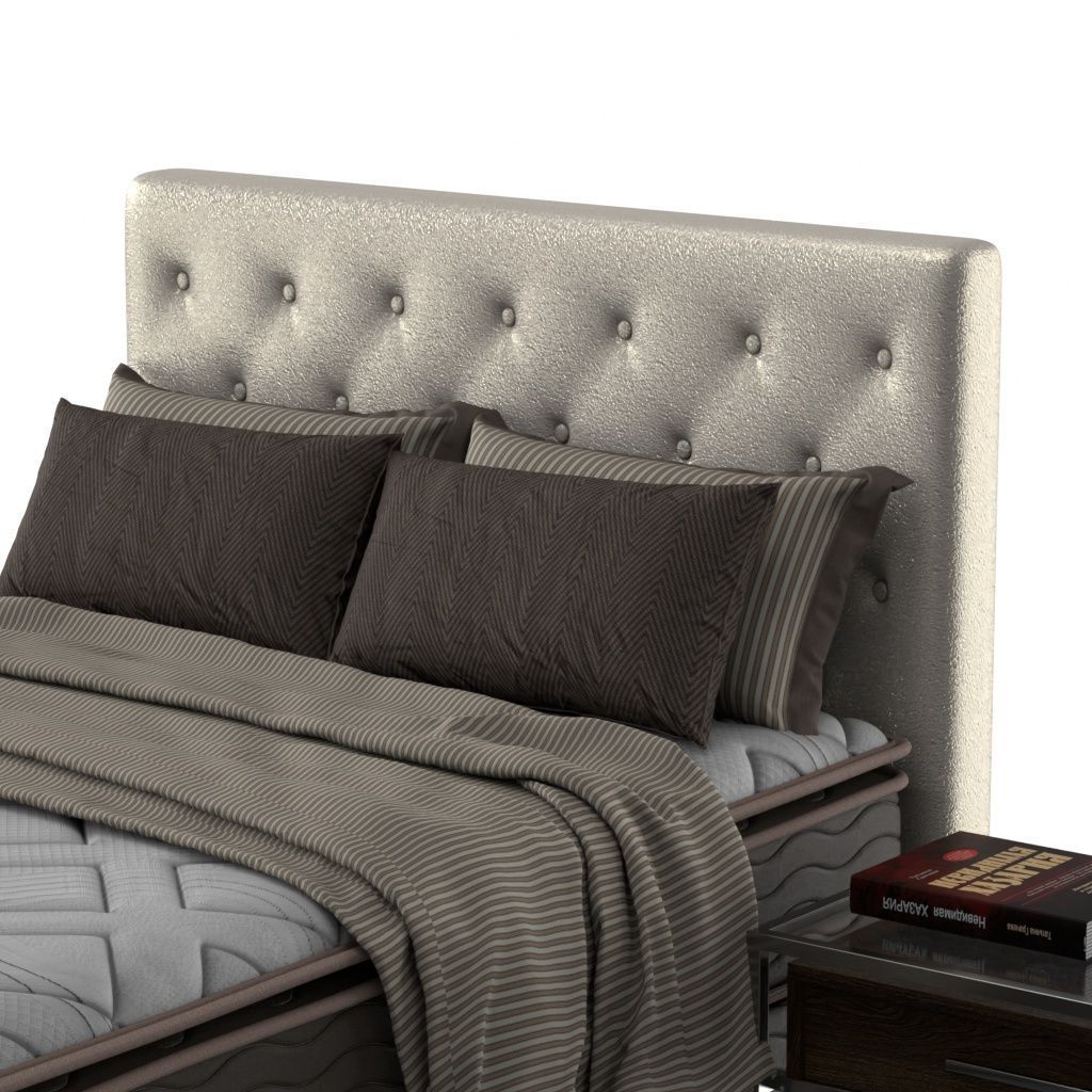 Cabeceira Casal Estofada Hampton Probel Corino - Imagem 12