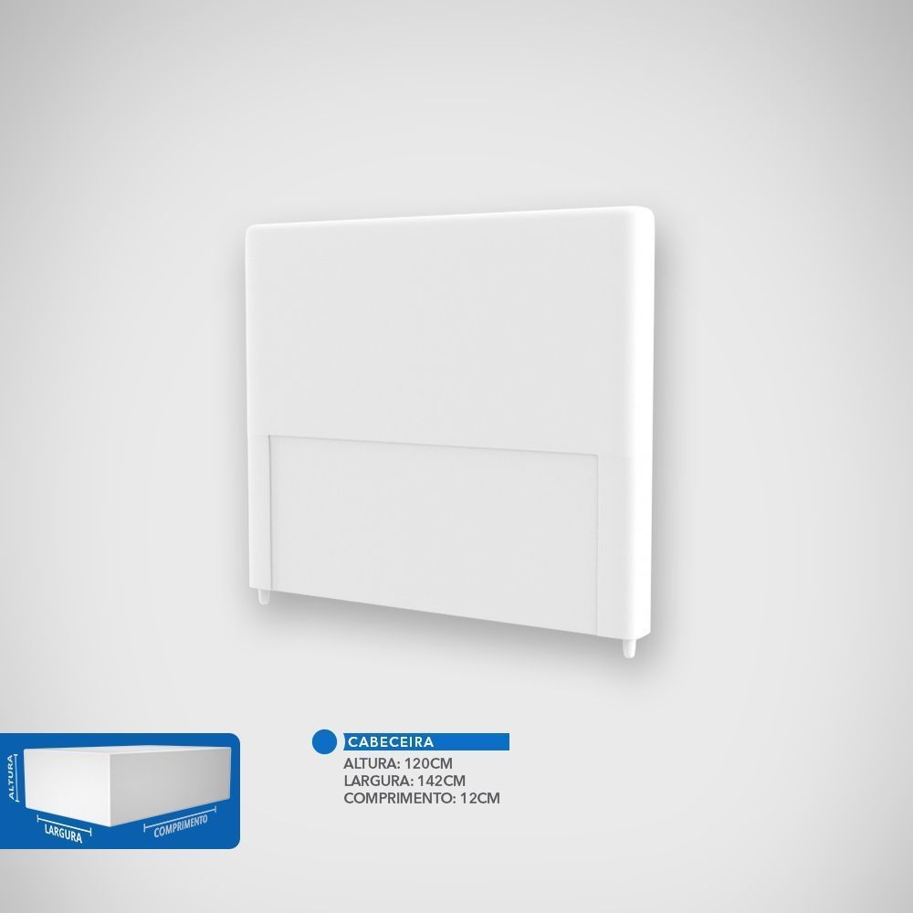 Cabeceira Casal Estofada Hampton Probel Corino - Imagem 15