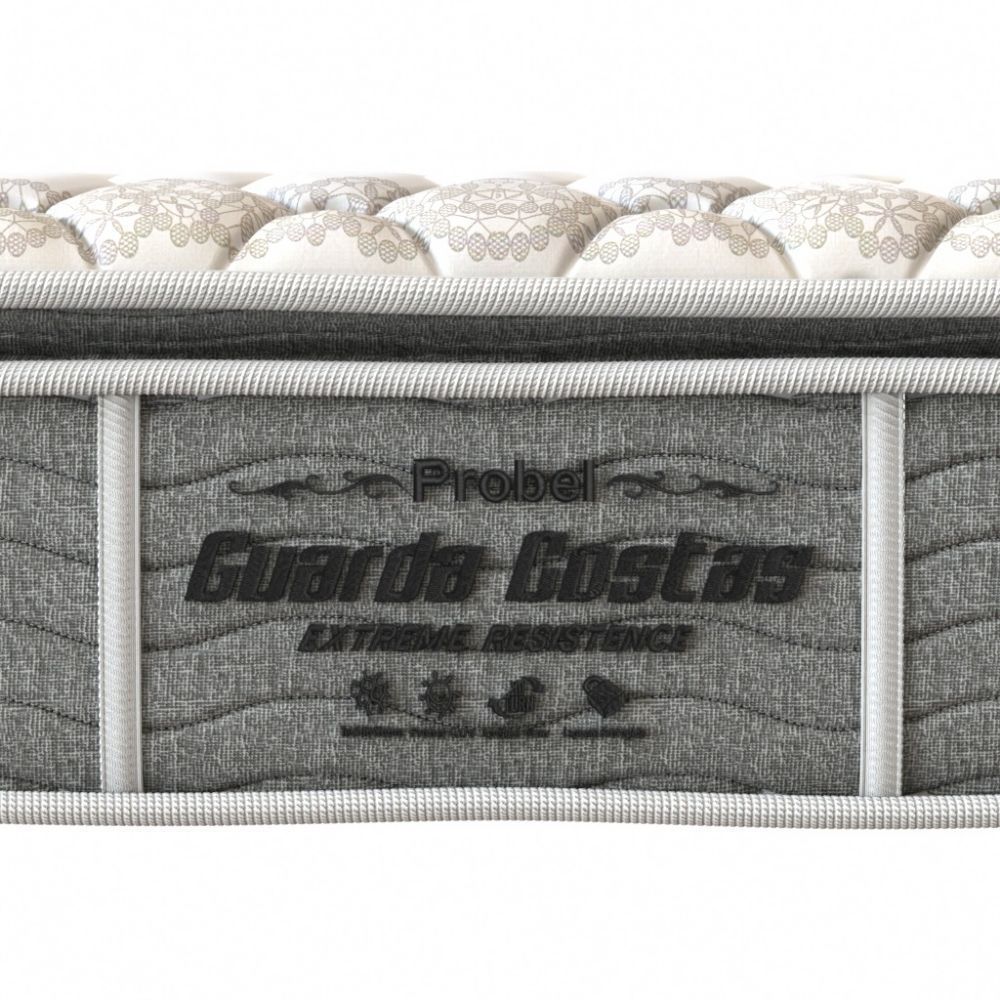 Colchão Casal Espuma AD Resistence Probel 28cm Branco/Cinza (138x188x28cm) - Imagem 3