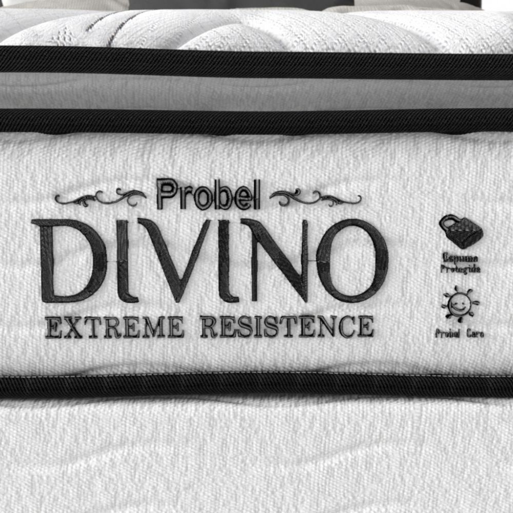 Colchão Casal Espuma AD Resistence Premium Probel 28cm Branco/Preto - Imagem 4