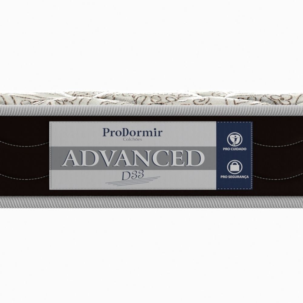 Colchão Solteiro Espuma D33 Advanced ProDormir 14cm Bege/Marrom (88x188x14cm) - Imagem 3