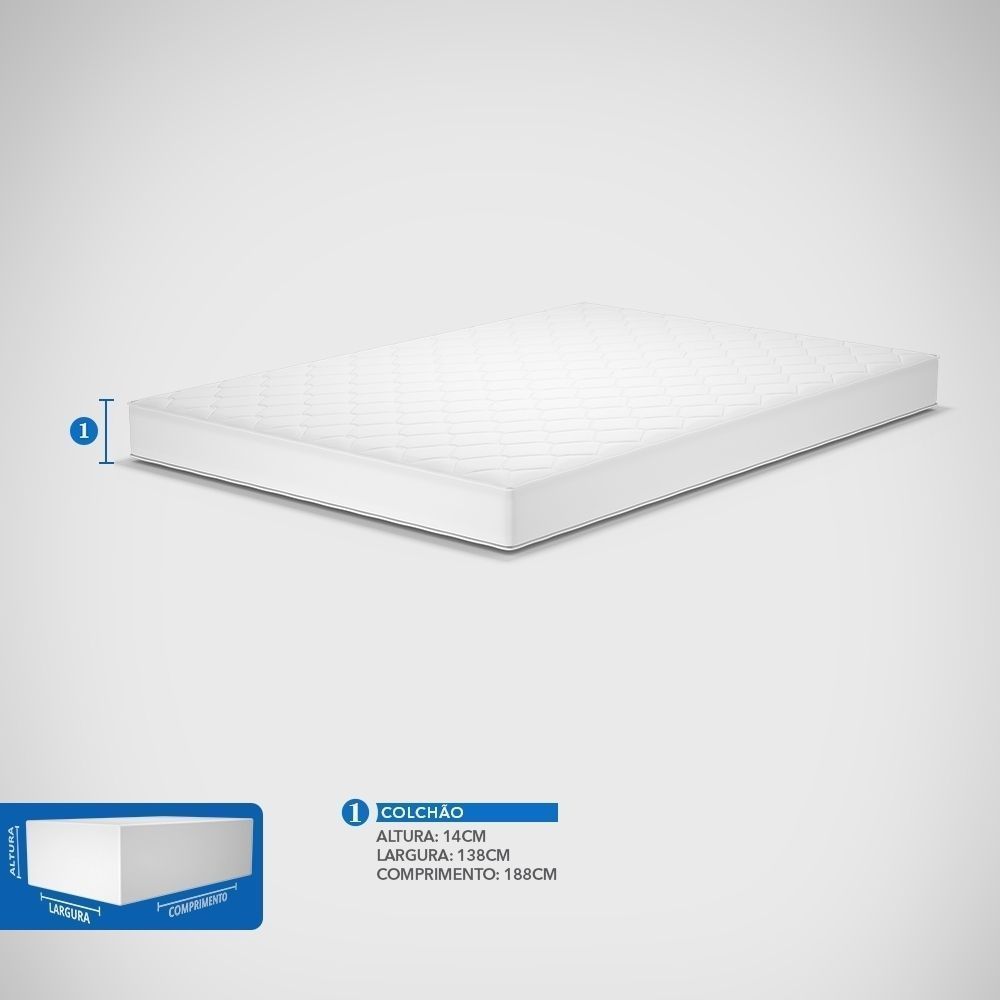Colchão Casal Espuma D33 Advanced ProDormir 14cm Bege/Marrom (138x188x14cm) - Imagem 5