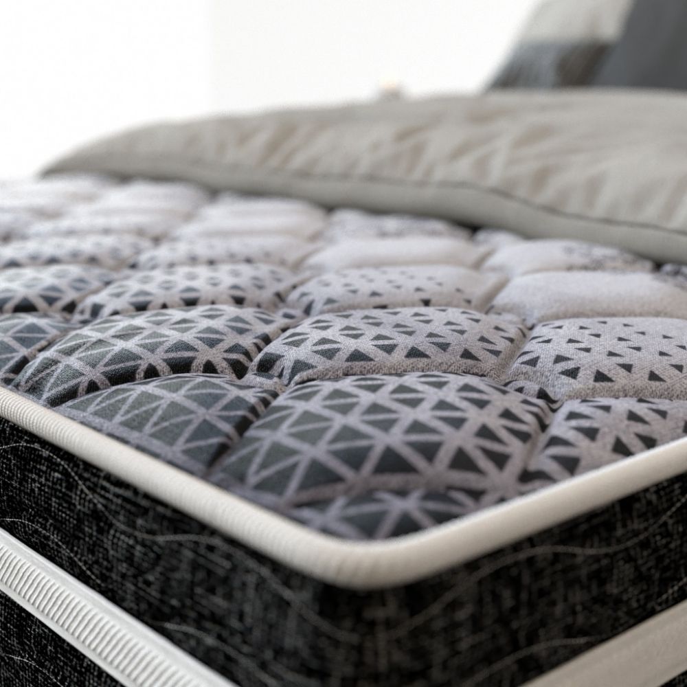 Colchão Casal Espuma D28 PróMiddle Probel 24cm Branco/Preto (138x188x24cm) - Imagem 2