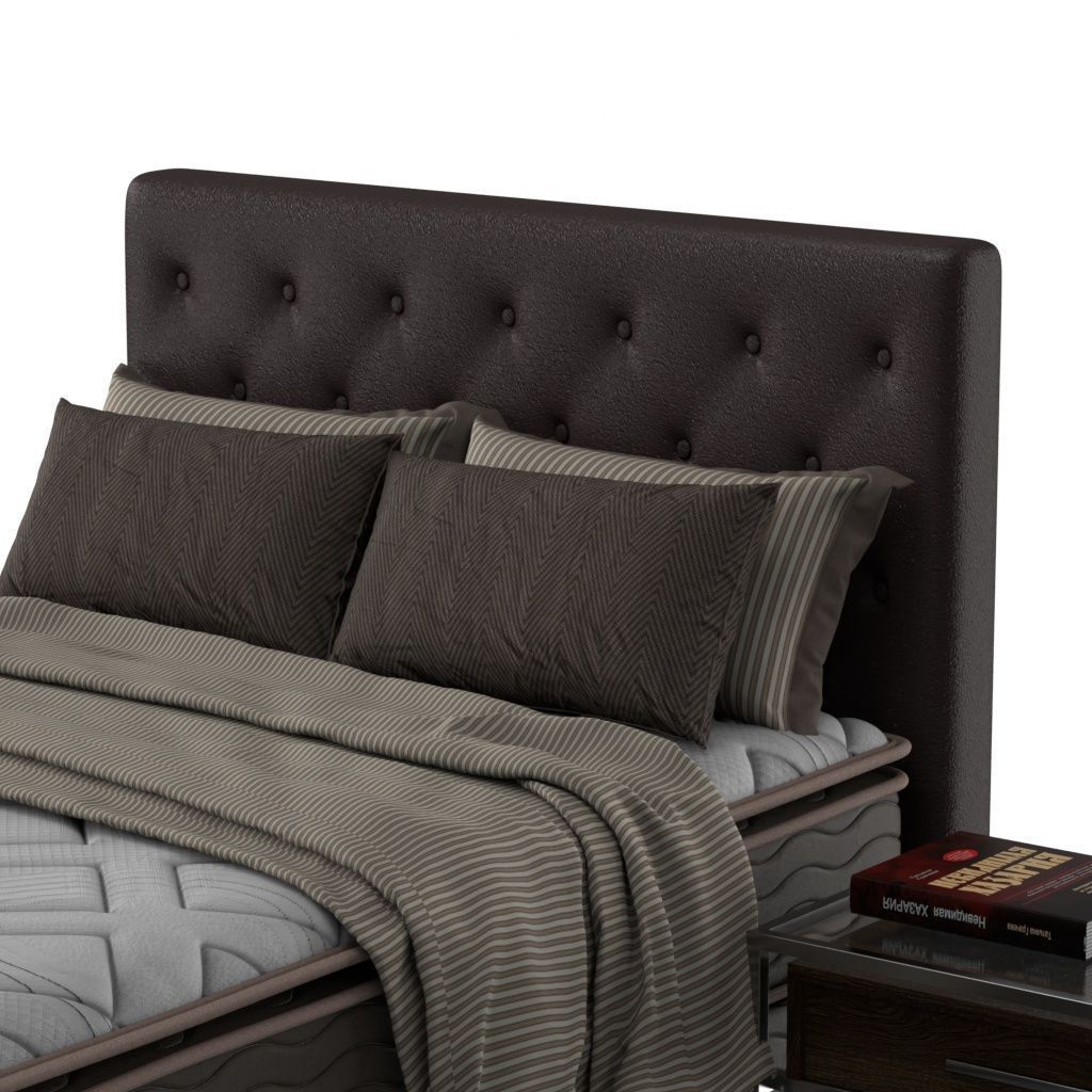 Cabeceira Casal Estofada Hampton Probel Corino - Imagem 2