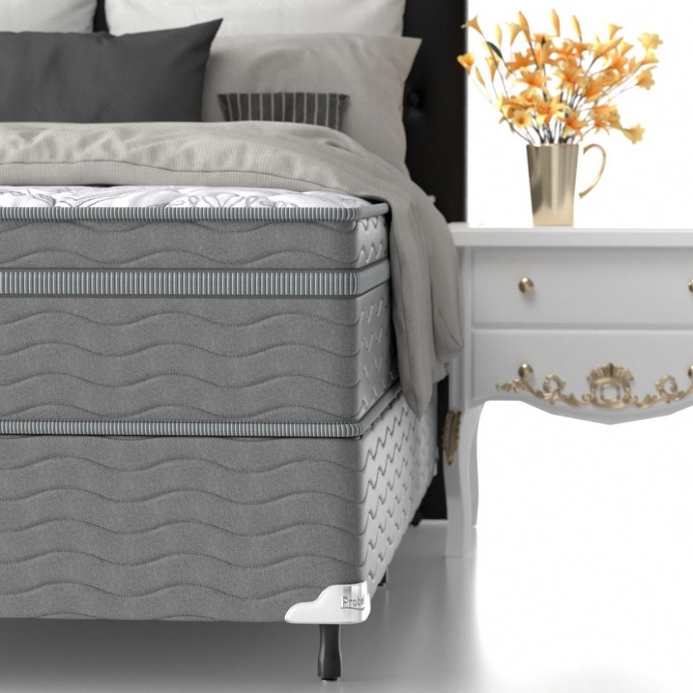 Conjunto Box Solteiro Mola Probel Firmpedic Gray - Imagem 5