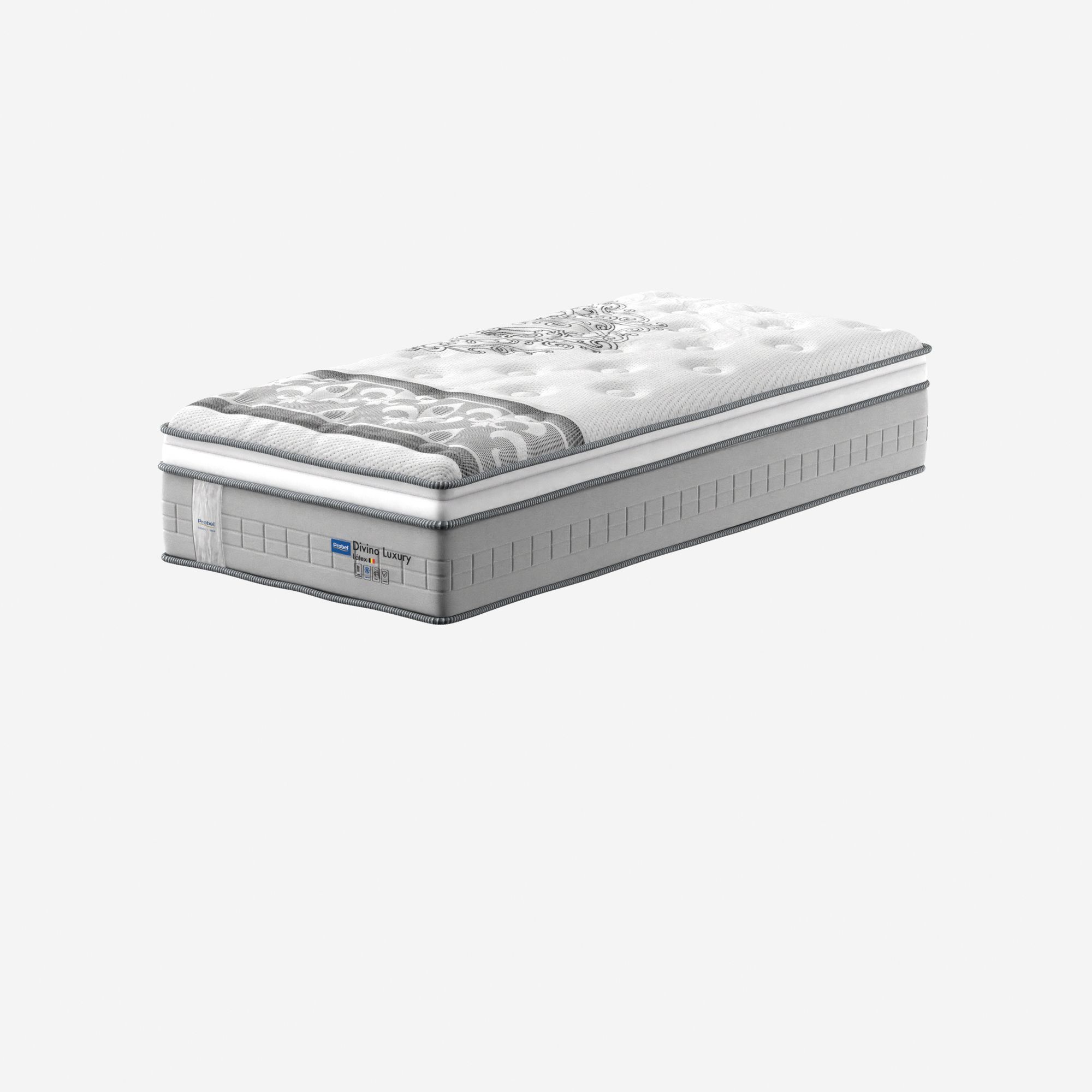 Colchão Solteiro Mola Ensacada Probel Divino Luxury Látex Pillow Europeu