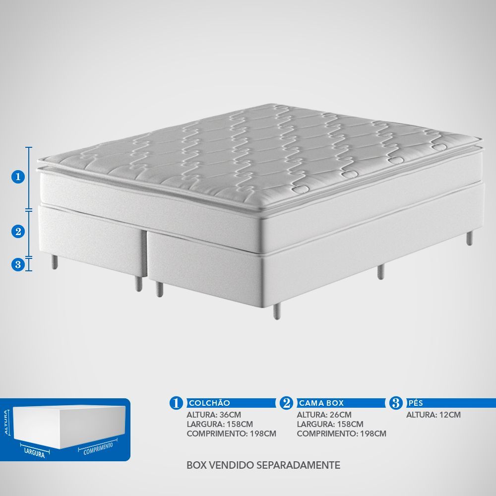 Colchão Queen Mola Ensacada Probel Divino Luxury Látex Pillow Super - Imagem 8