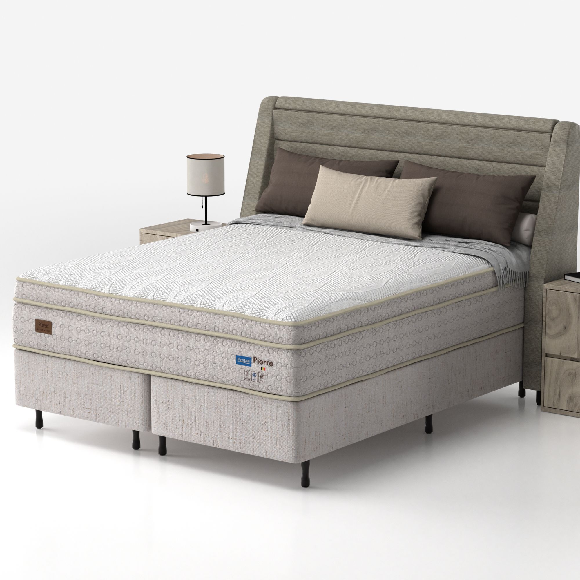 Conjunto Box Queen Mola Ensacada Probel Pierre - Imagem 2