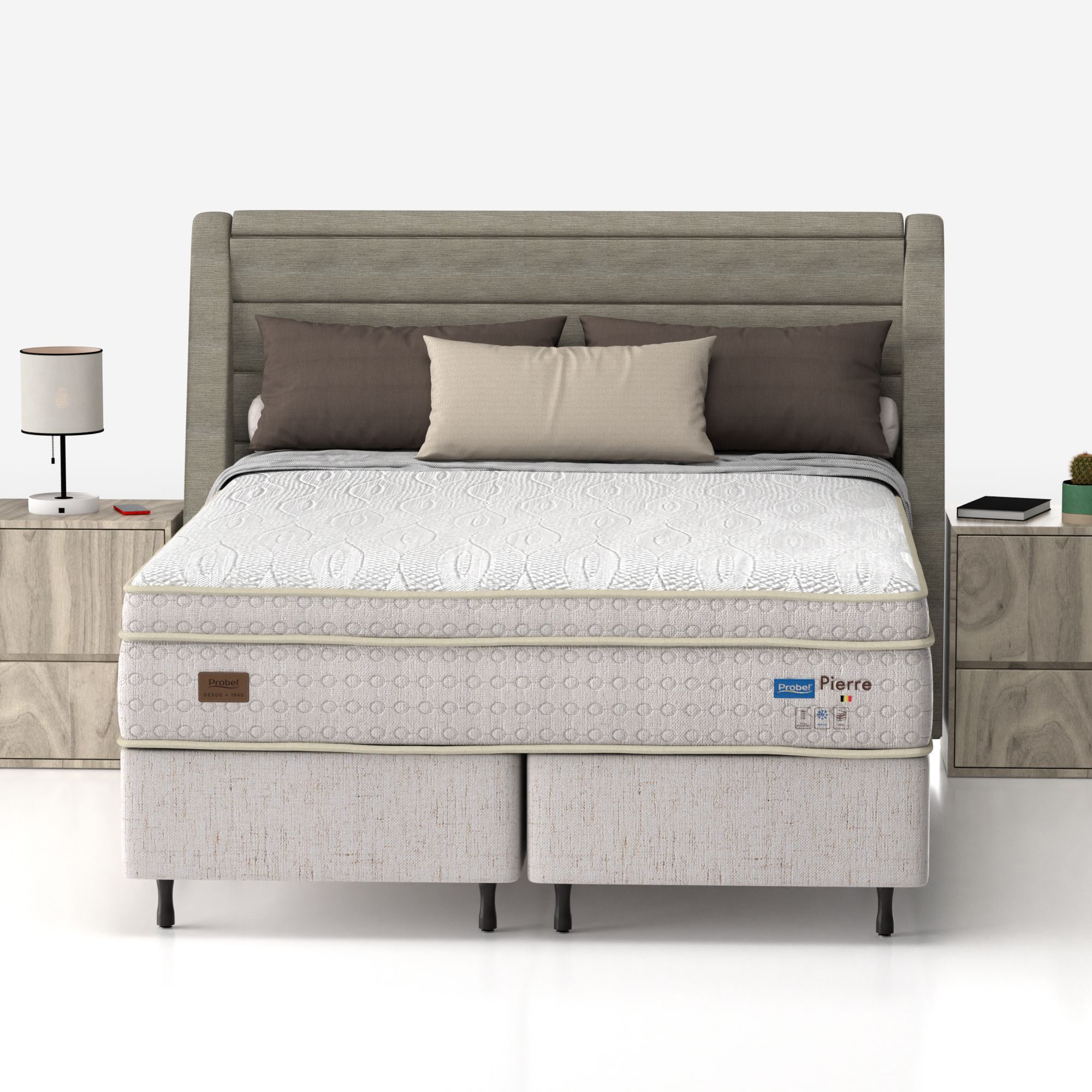Conjunto Box Queen Mola Ensacada Probel Pierre - Imagem 3