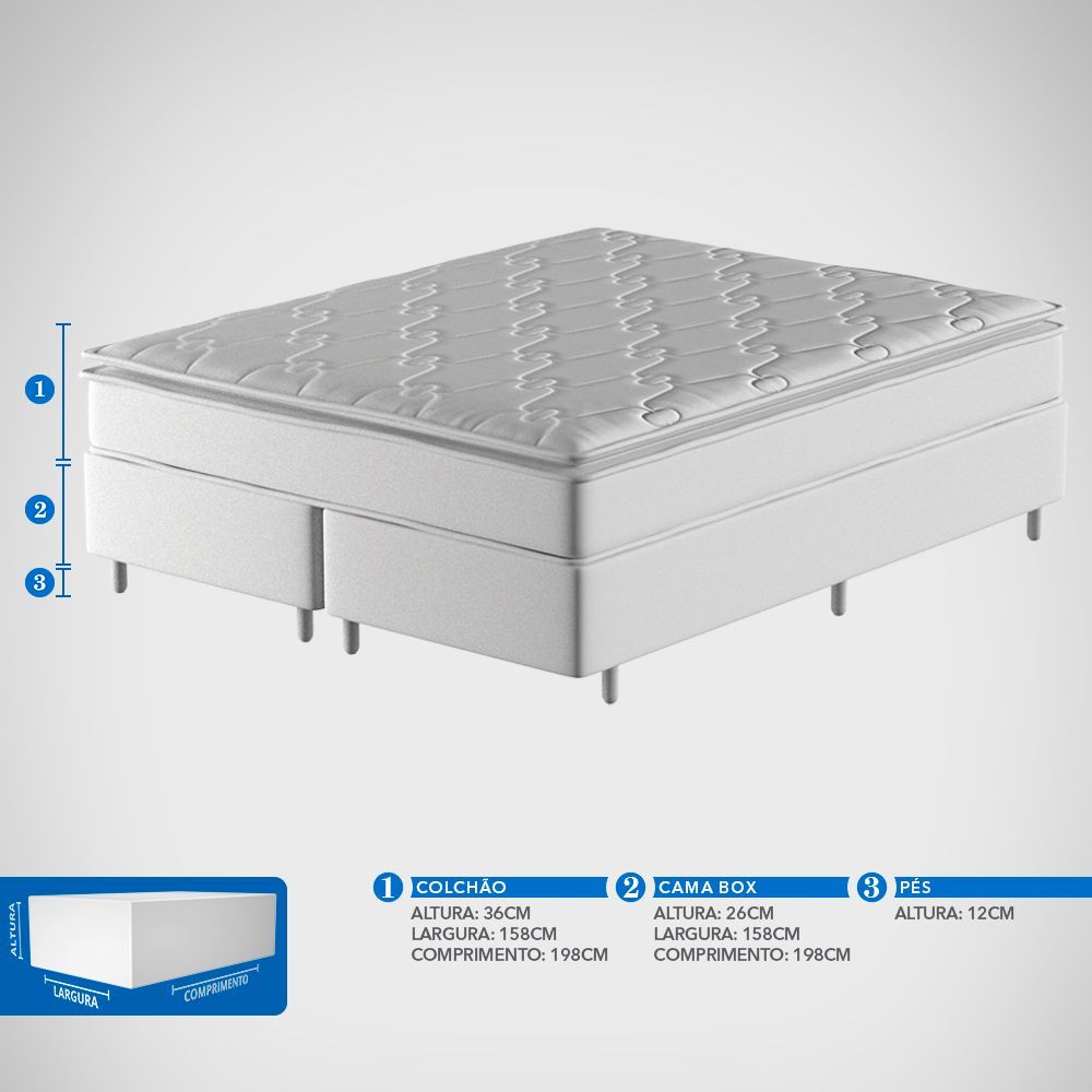Conjunto Box Queen Mola Ensacada Probel Pierre - Imagem 9