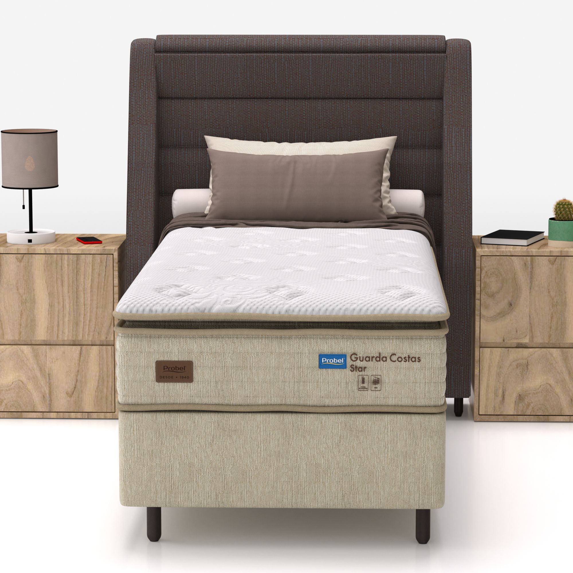 Conjunto Box Solteiro Mola Ensacada Probel Star - Imagem 3