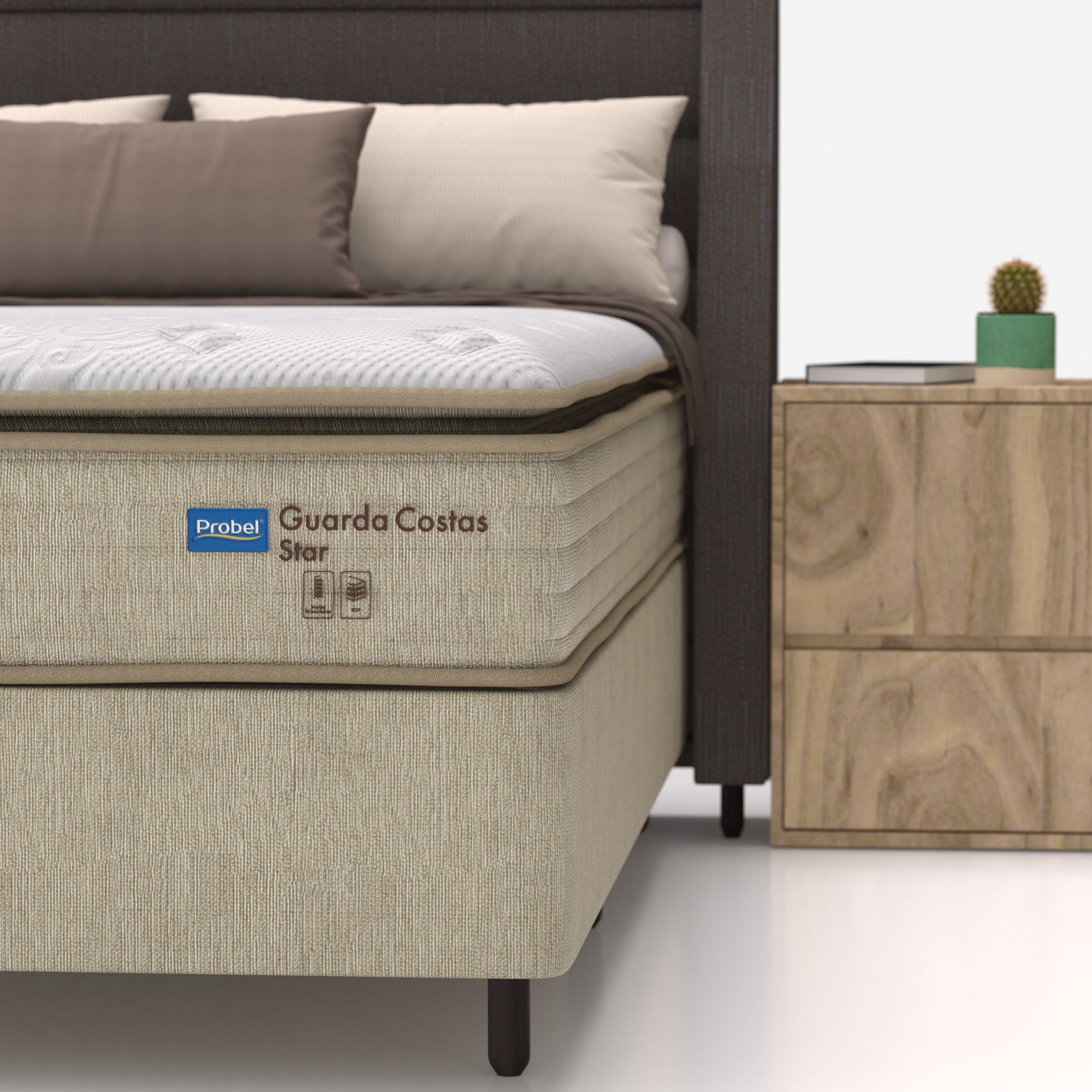 Conjunto Box Solteiro Mola Ensacada Probel Star - Imagem 5