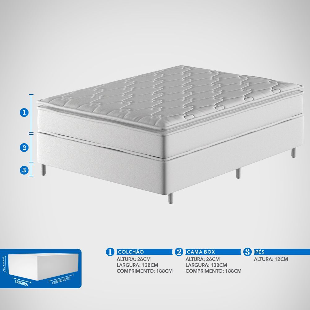Conjunto Box Casal Mola Ensacada Máximus Plus Probel - Imagem 9