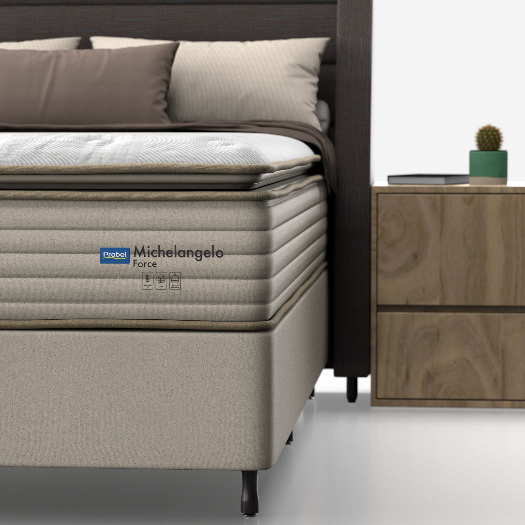 Colchão Solteiro Mola Probel Michelângelo Bambu Force - Imagem 5