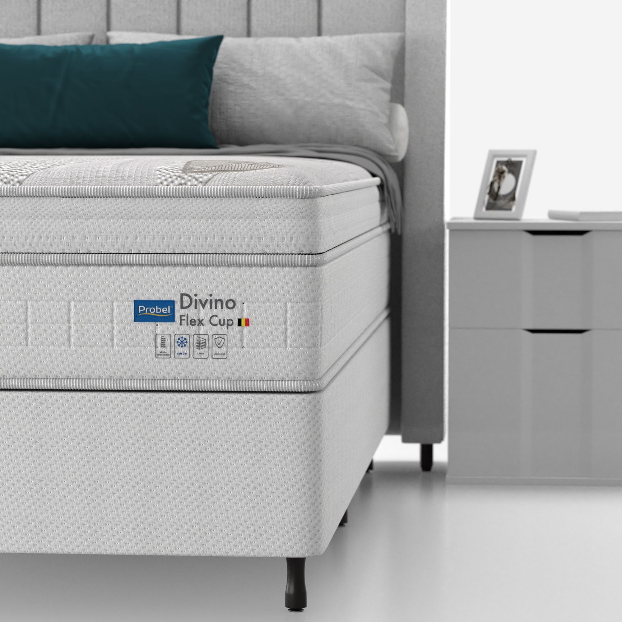Colchão Queen Mola Ensacada Probel Divino Luxury Látex Flex Cup - Imagem 5