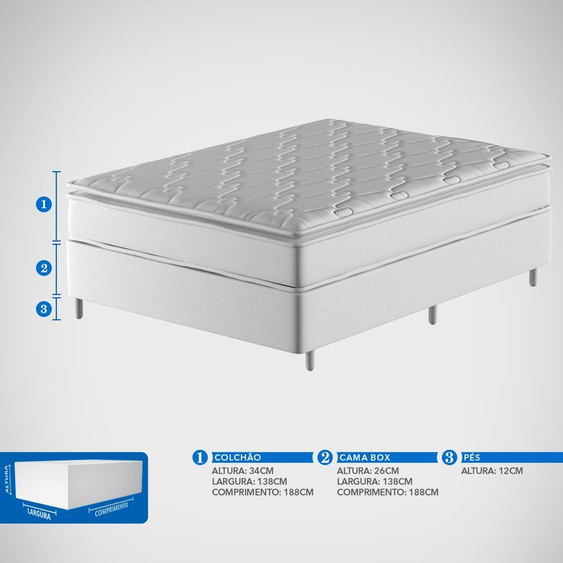 Conjunto Box Casal Mola Ensacada Probel Látex Premium - Imagem 9