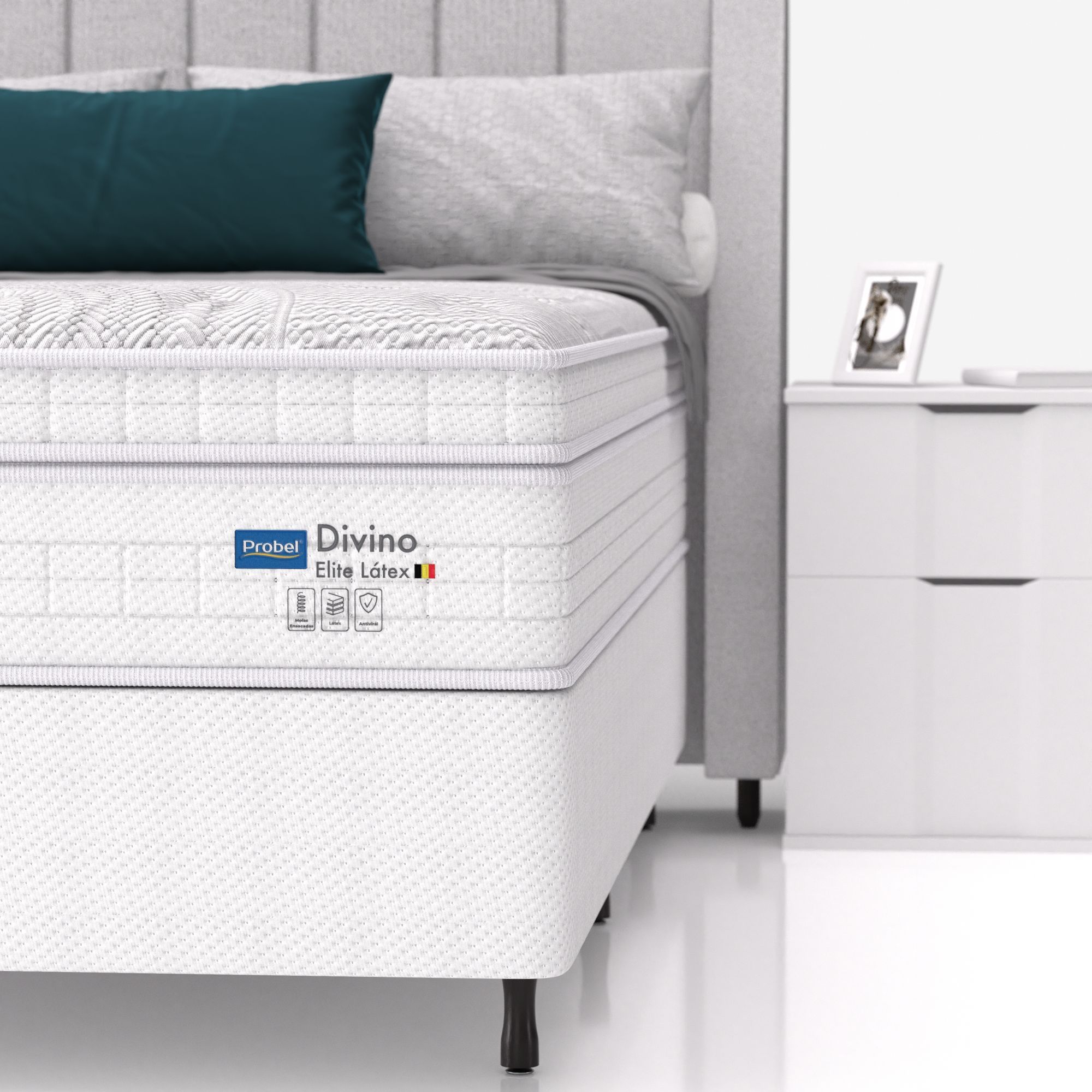 Colchão King Mola Ensacada Probel Divino Elite Látex Gel - Imagem 5