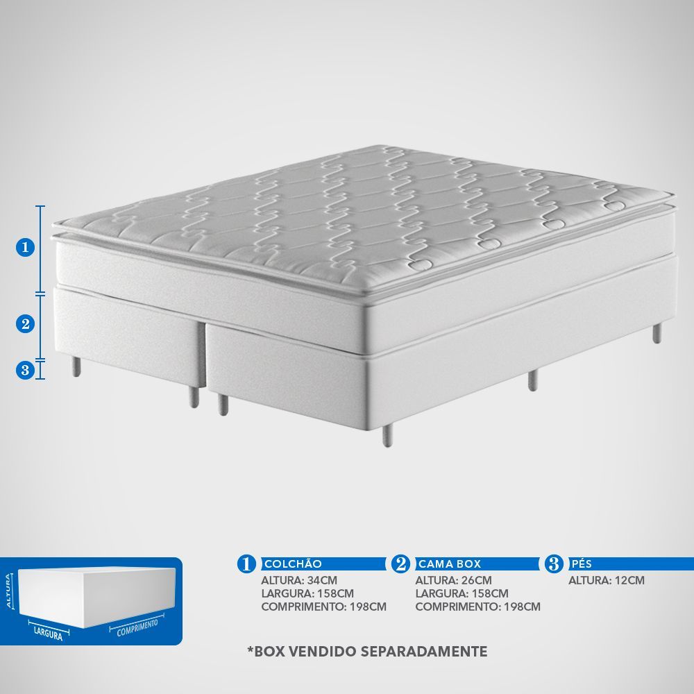 Colchão Queen Mola Ensacada Probel Divino Elite Látex Gel - Imagem 8