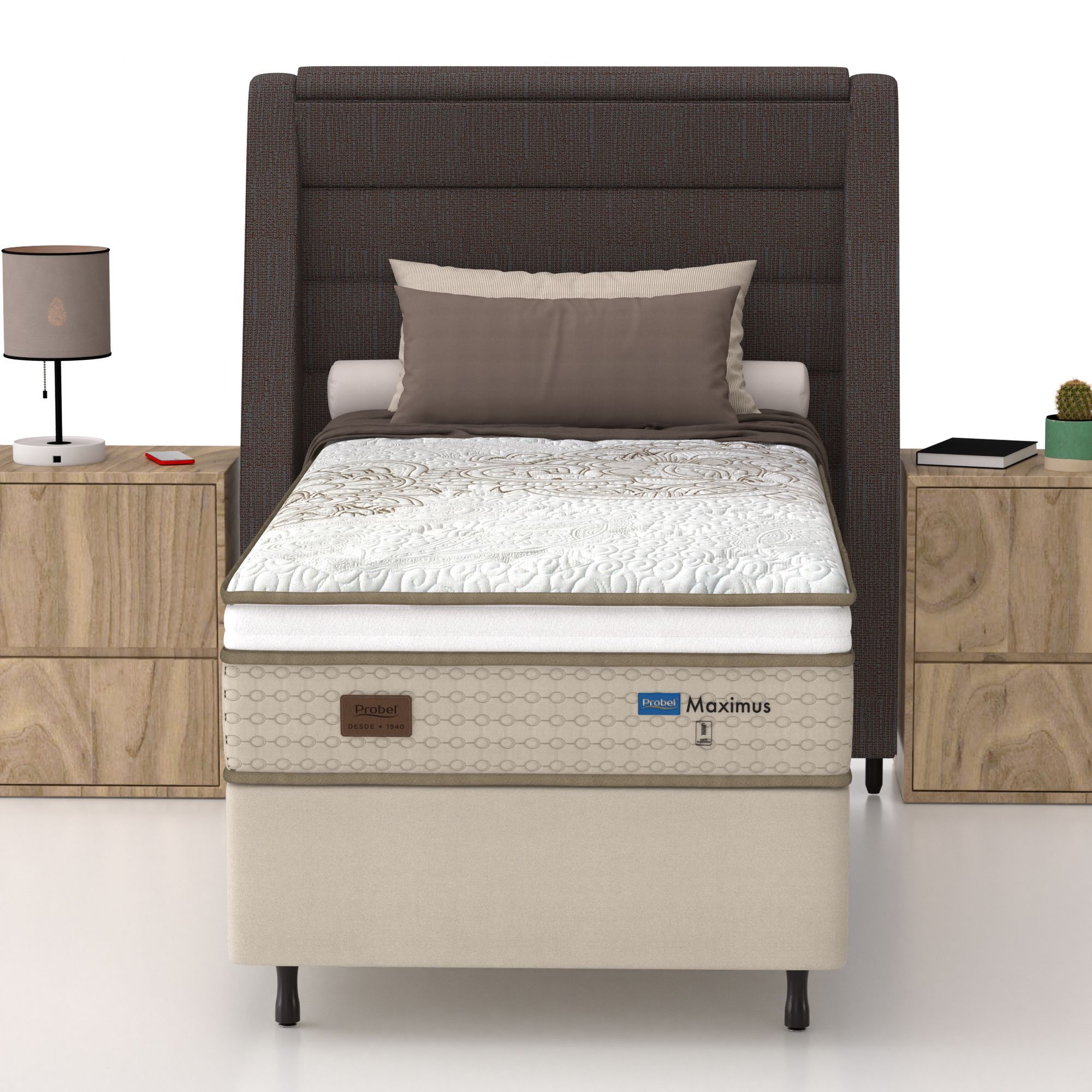 Conjunto Box Solteiro Mola Ensacada Probel Máximus Plus - Imagem 3