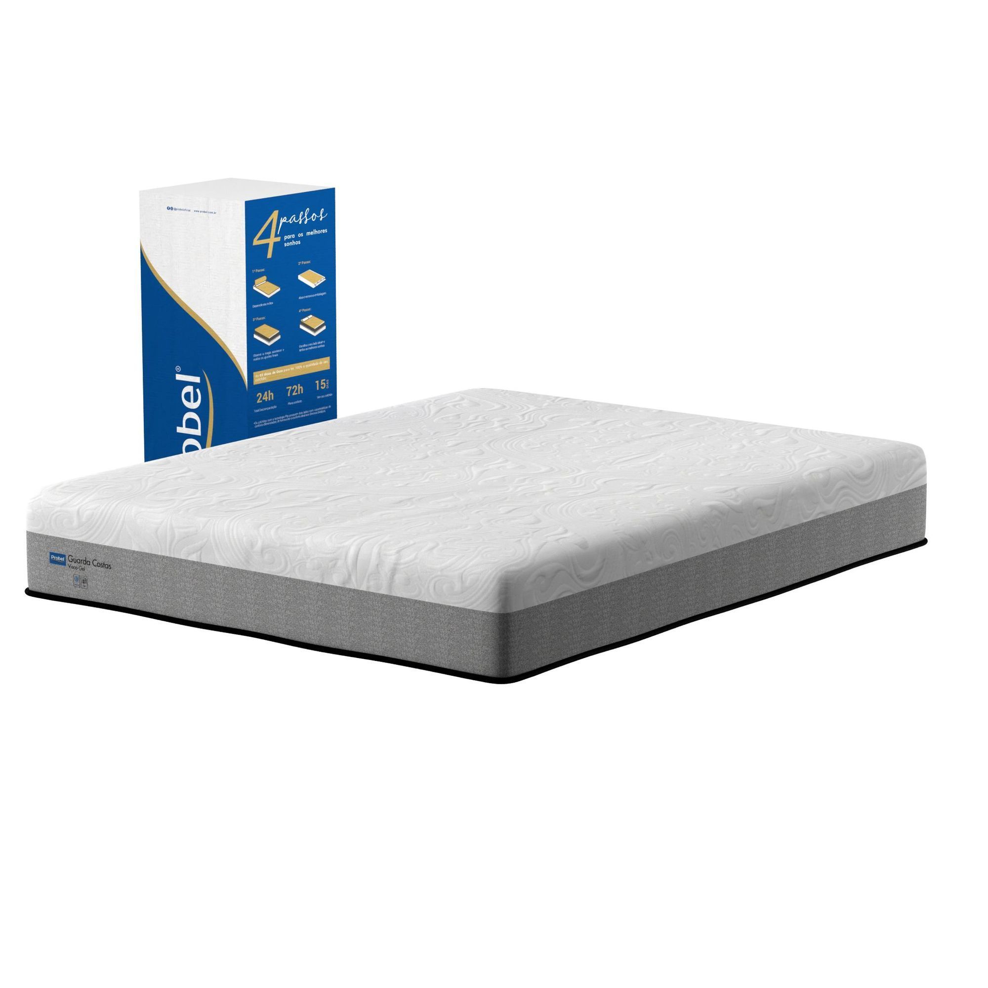 Colchão na Caixa Queen Espuma D33 Visco Gel Probel
