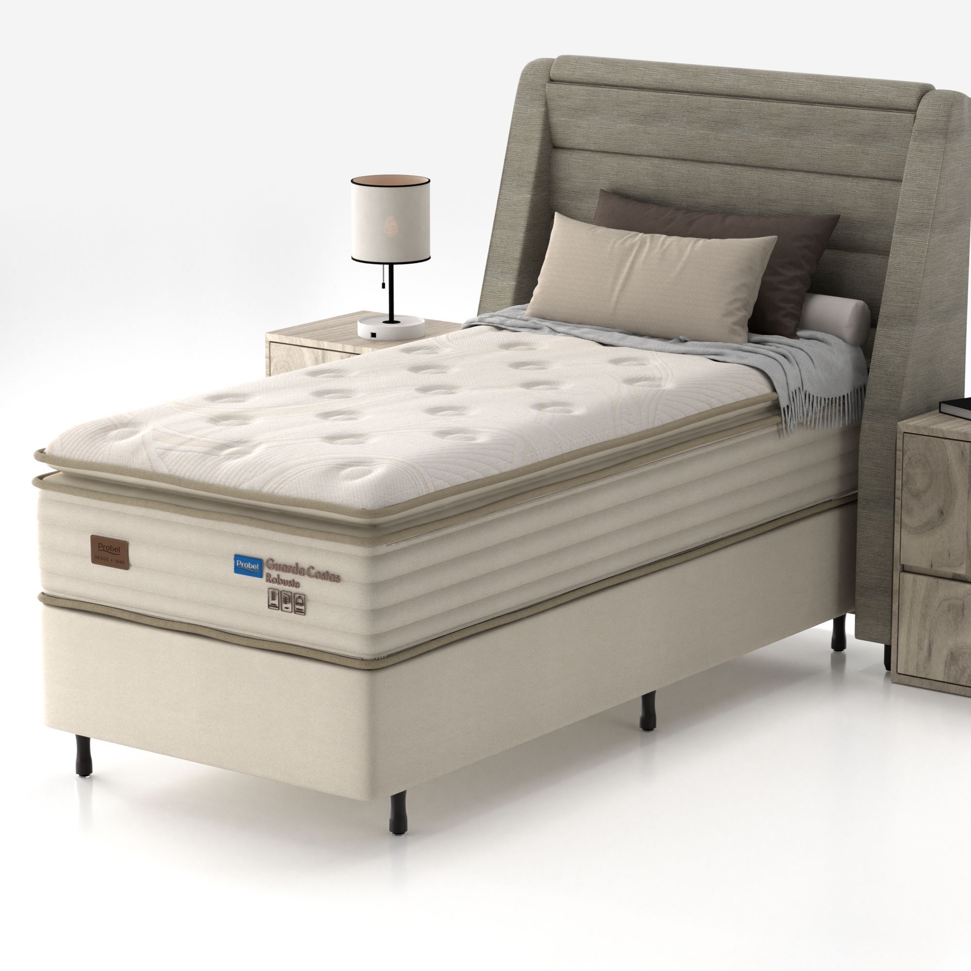 Conjunto Box Solteiro Mola Ensacada Probel Robuste - Imagem 2