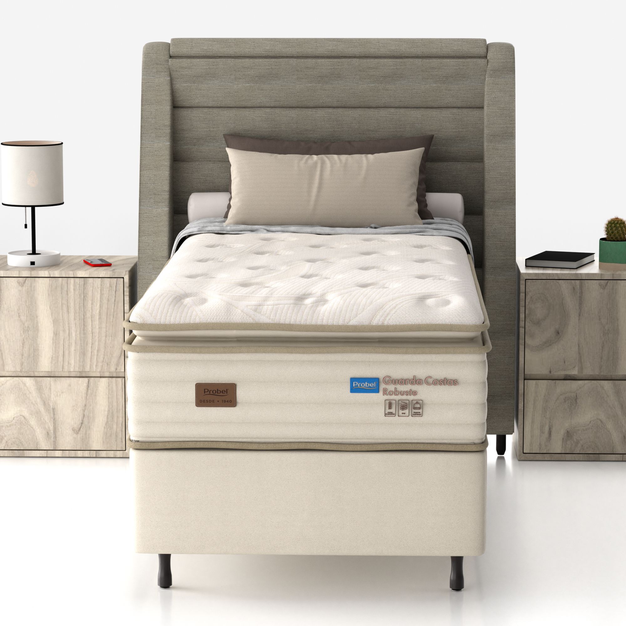 Conjunto Box Solteiro Mola Ensacada Probel Robuste - Imagem 3