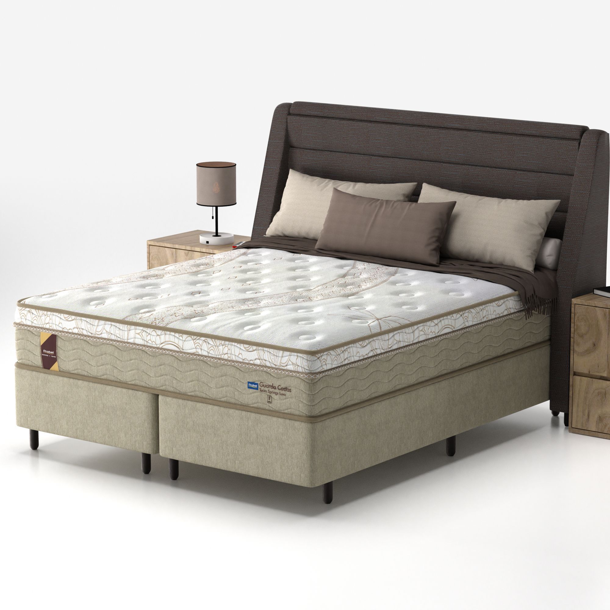 Conjunto Box Queen Mola Ensacada Probel Turim (158x198x54cm) - Imagem 2