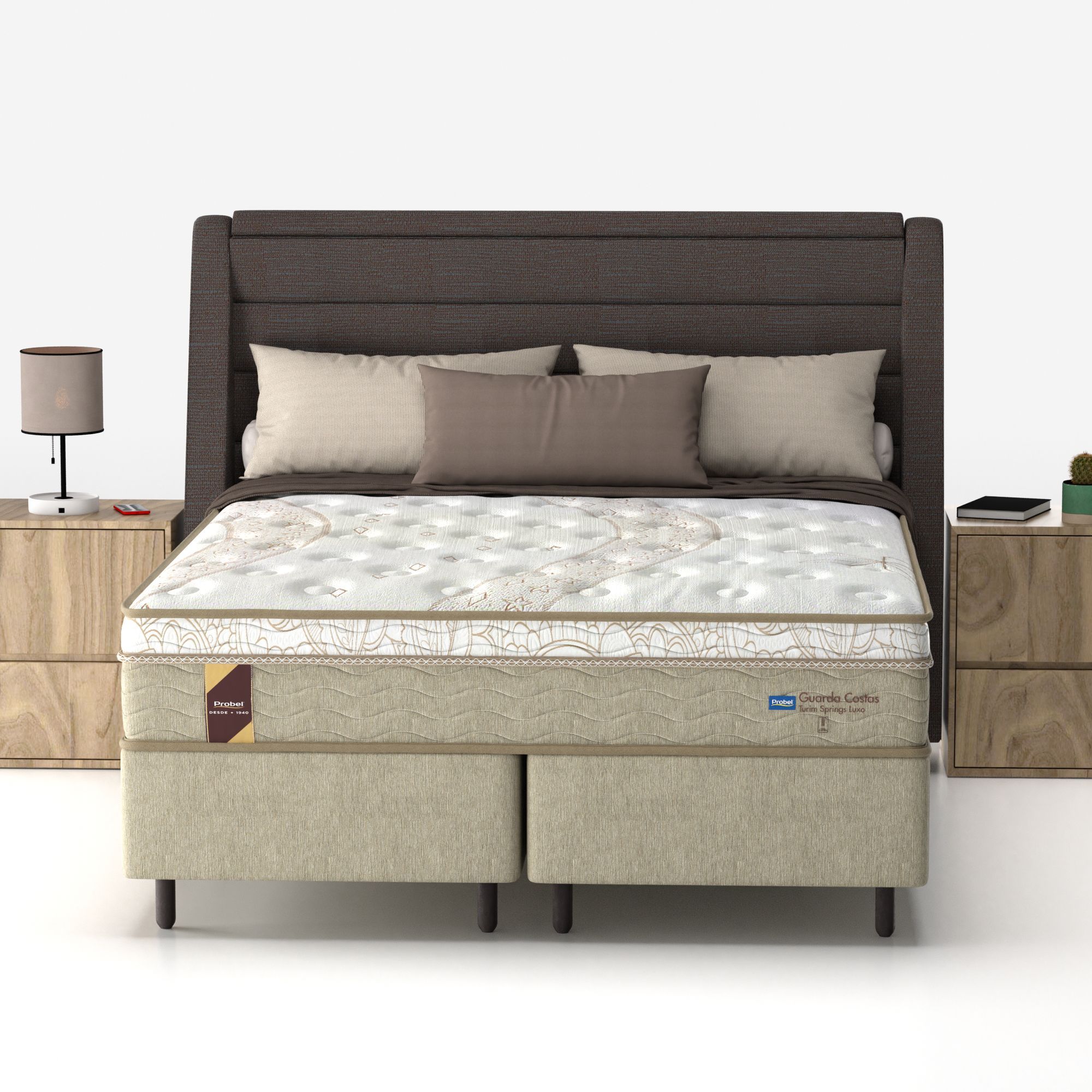 Conjunto Box Queen Mola Ensacada Probel Turim (158x198x54cm) - Imagem 3