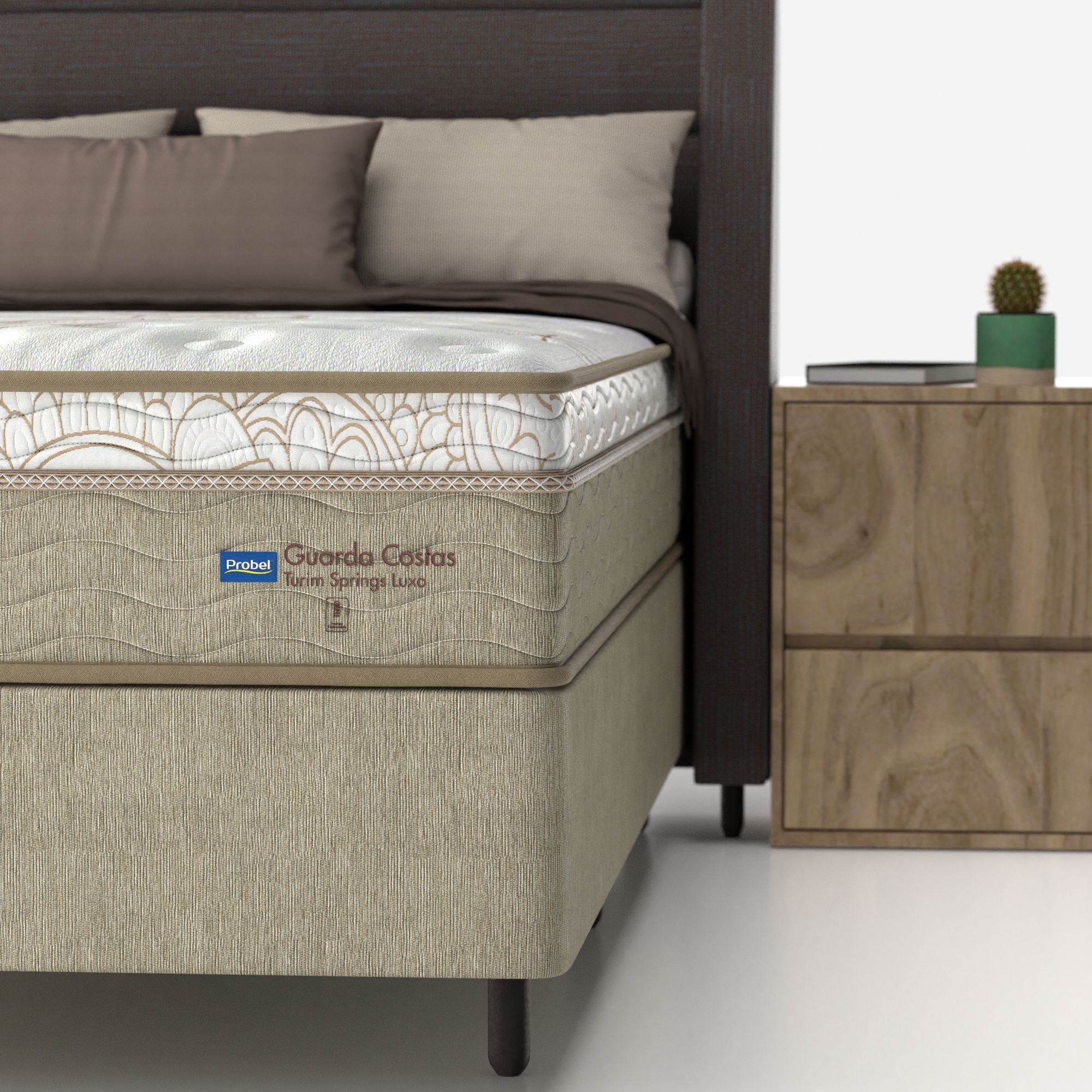 Conjunto Box Queen Mola Ensacada Probel Turim (158x198x54cm) - Imagem 5