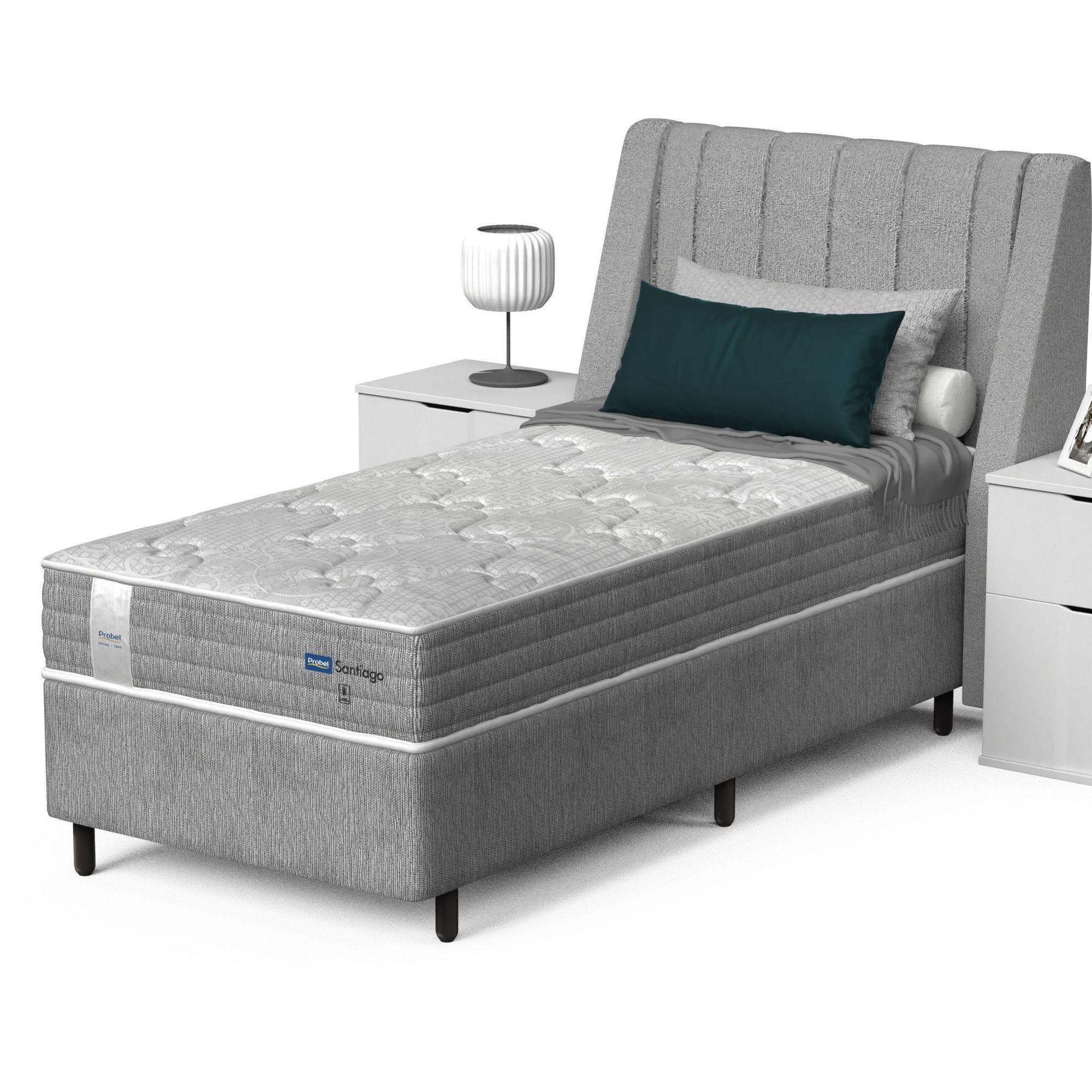 Conjunto Box Solteiro Mola Ensacada Probel Santiago (88x188x50cm) - Imagem 3