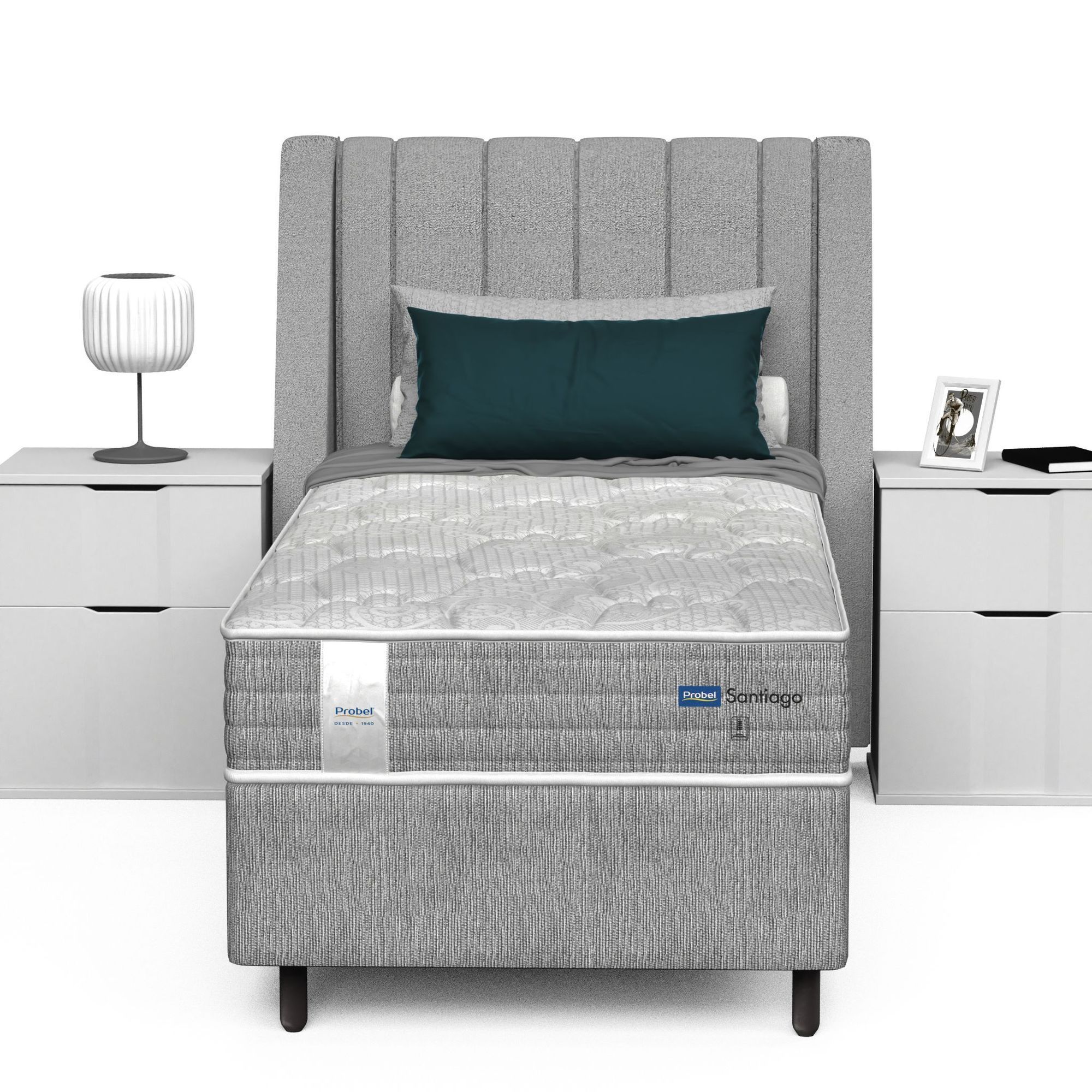 Conjunto Box Solteiro Mola Ensacada Probel Santiago (88x188x50cm) - Imagem 4