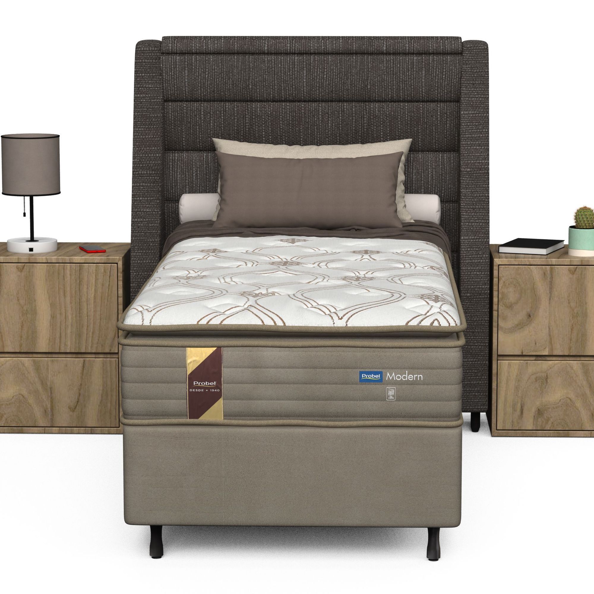 Conjunto Box Solteiro Mola Probel Modern (88x188x58cm) - Imagem 4