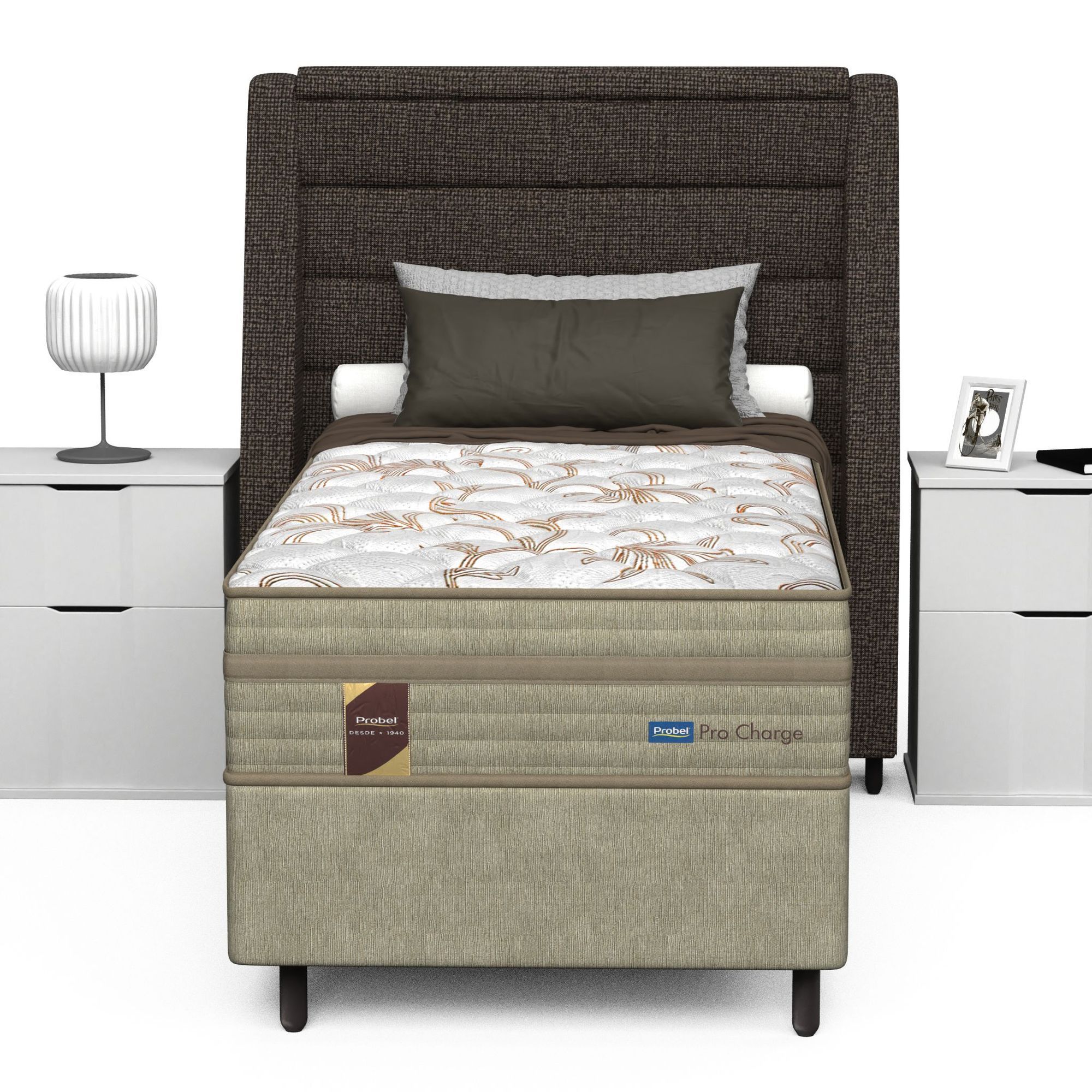 Conjunto Box Solteiro Mola Probel Pró Charge (88x188x54cm) - Imagem 4