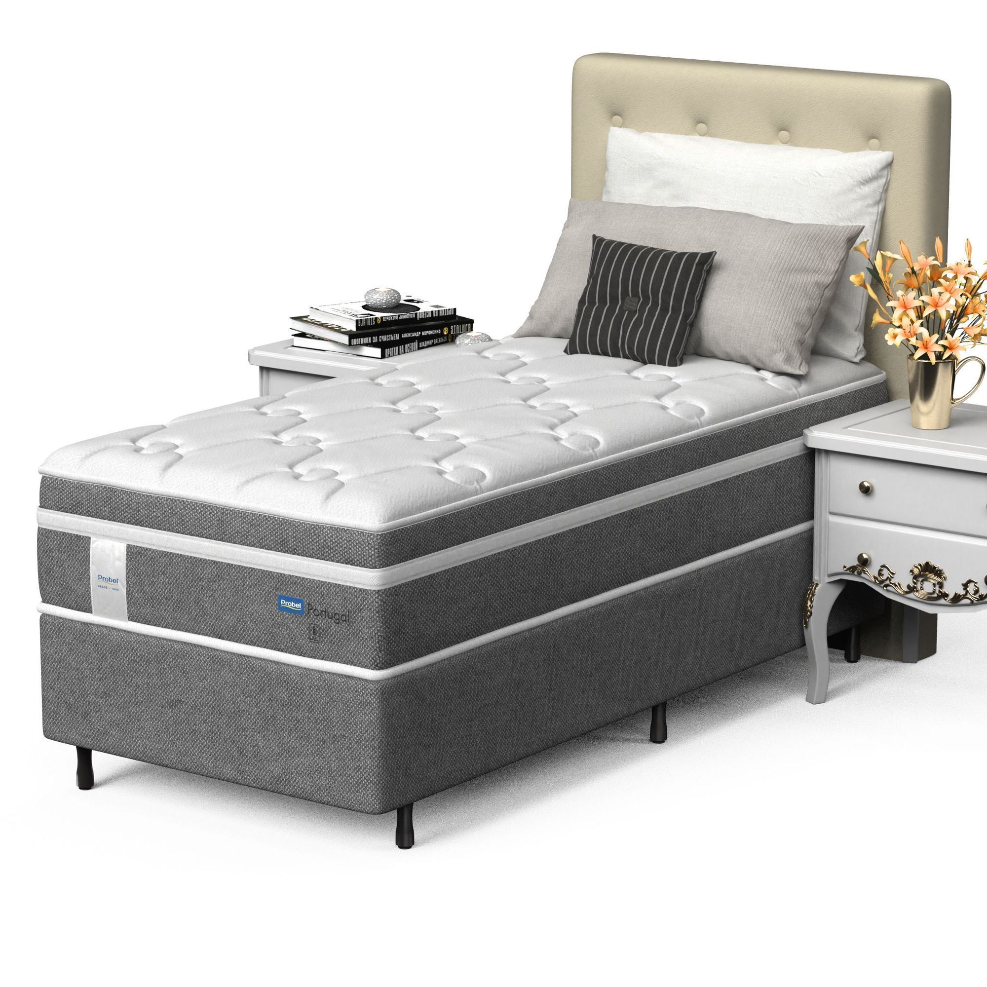 Conjunto Box Solteiro Mola Ensacada Probel Portugal (88x188x56cm) - Imagem 3