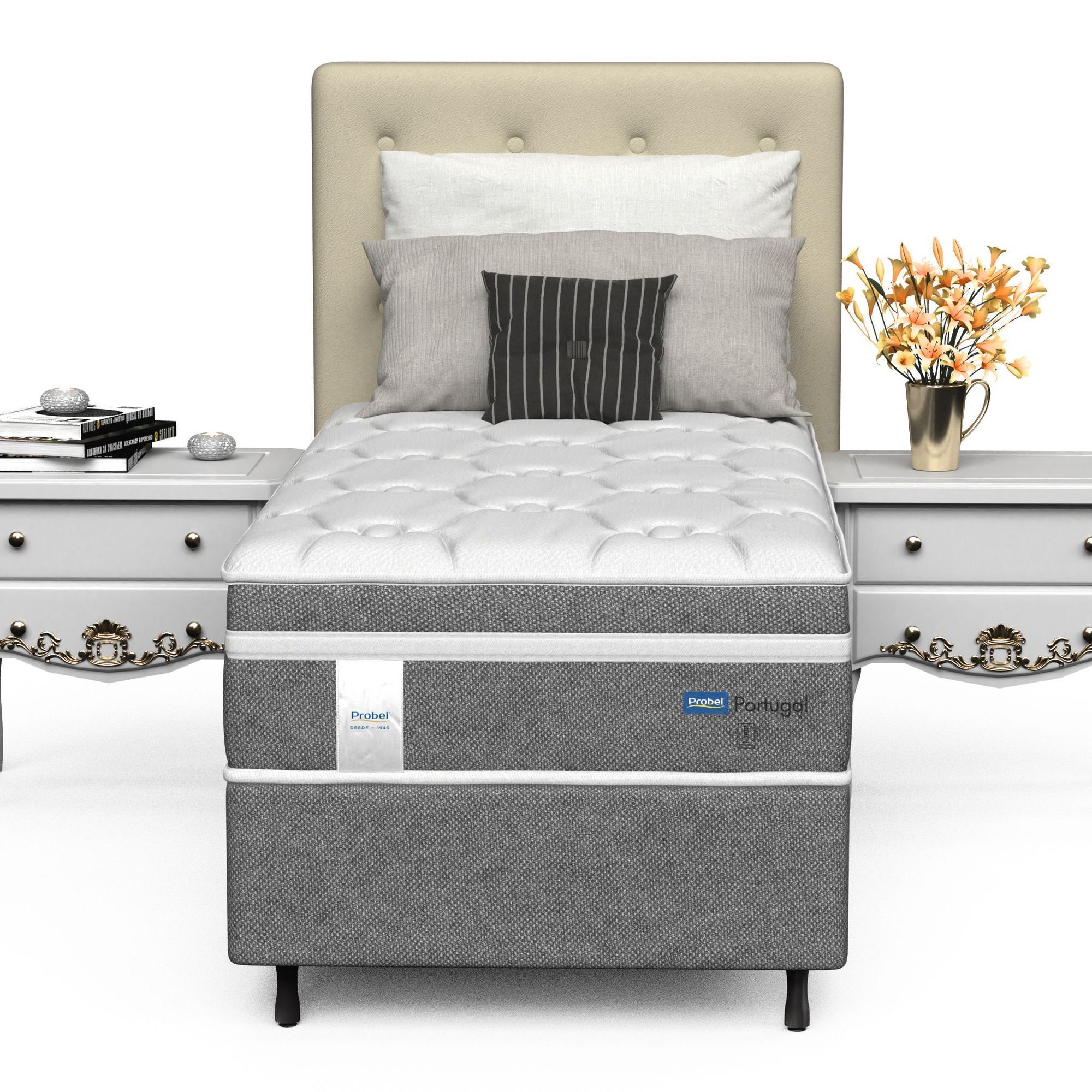 Conjunto Box Solteiro Mola Ensacada Probel Portugal (88x188x56cm) - Imagem 4