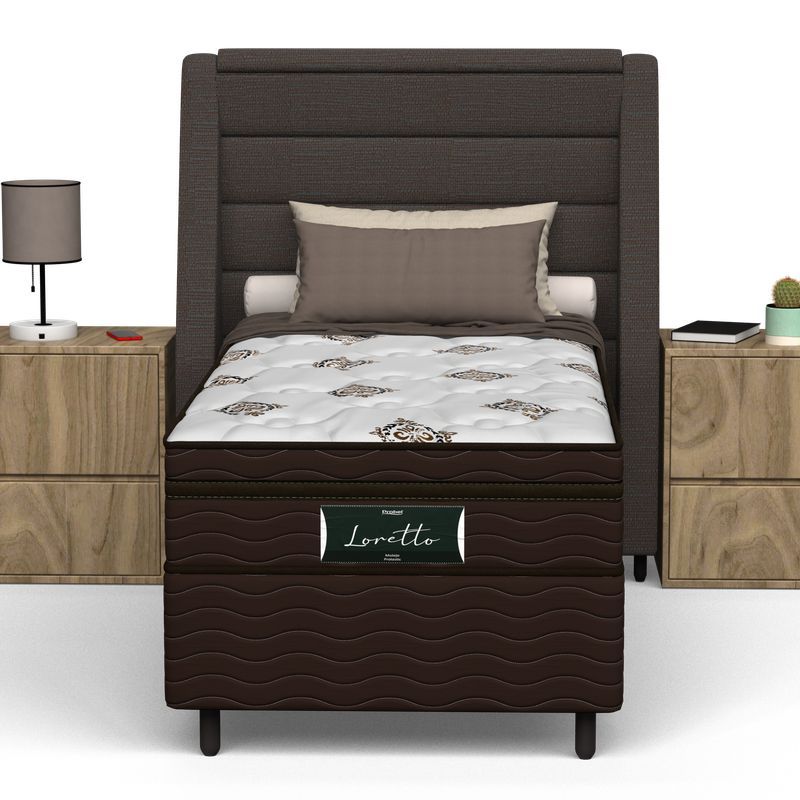 Conjunto Box Solteiro Mola Probel Loretto (88x188x54cm) - Imagem 3