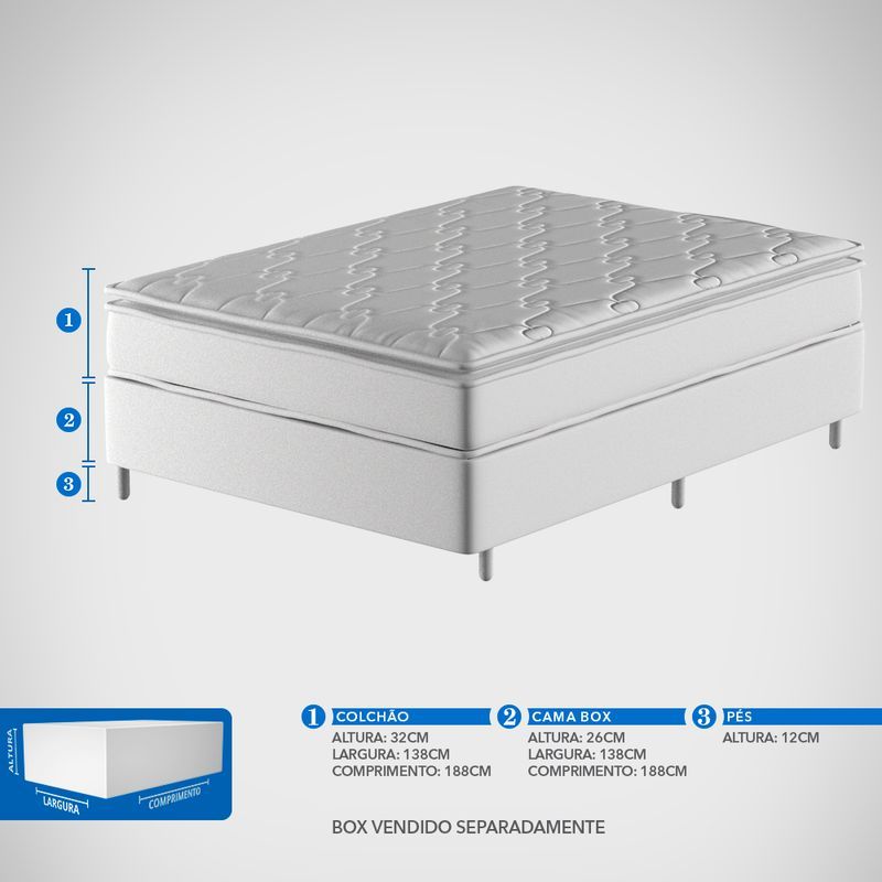 Colchao Casal Miracoil Prodormir Max Hotel Premium Force (138x188x32cm) - Imagem 7