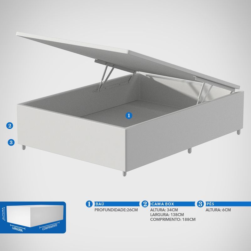 Box Baú Casal ProDormir Standard Jacquard - Imagem 9