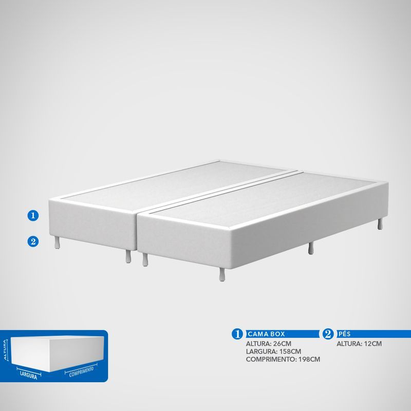Base Box Queen Bipartido Tela Probel - Imagem 16