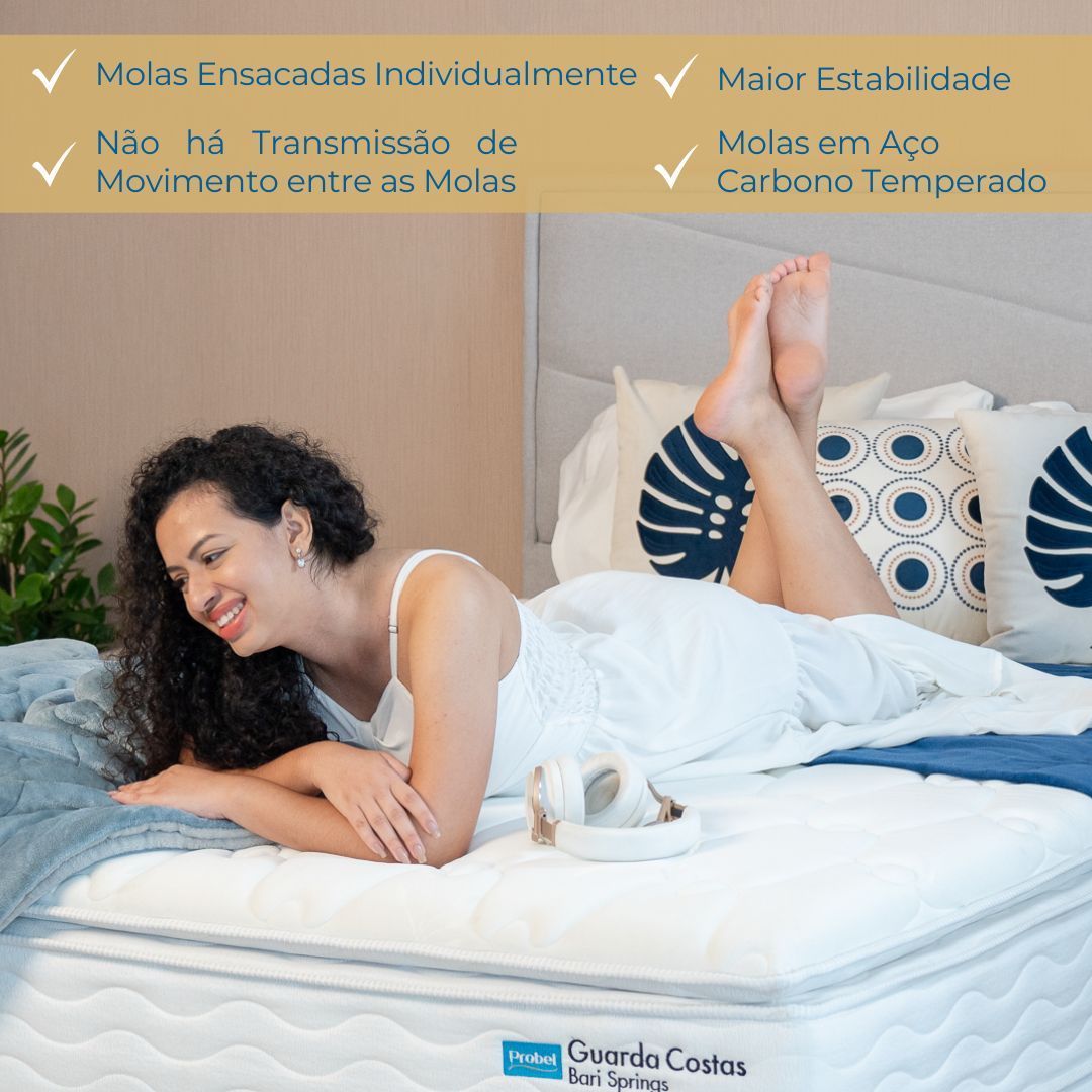 Colchão Solteiro Mola Ensacada Probel Bari (88x188x32cm) - Imagem 2