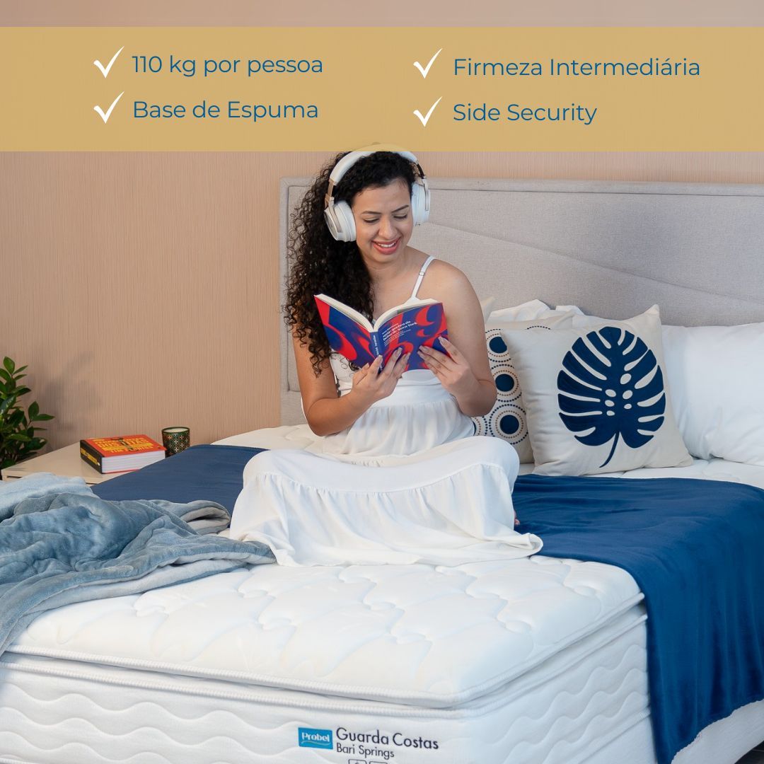 Colchão Solteiro Mola Ensacada Probel Bari (88x188x32cm) - Imagem 3
