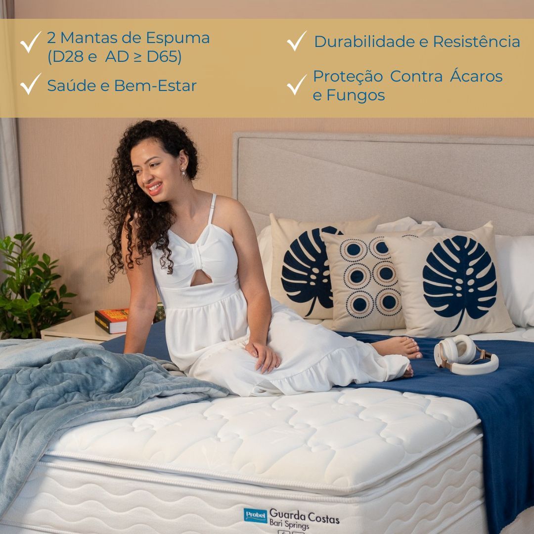 Colchão Solteiro Mola Ensacada Probel Bari (88x188x32cm) - Imagem 4