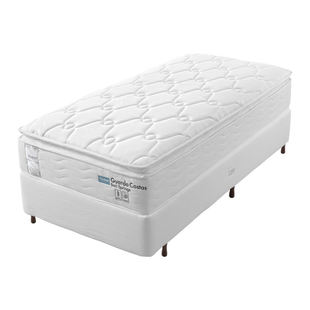 Conjunto Box Solteiro Mola Ensacada Probel Bari (88x188x58cm)