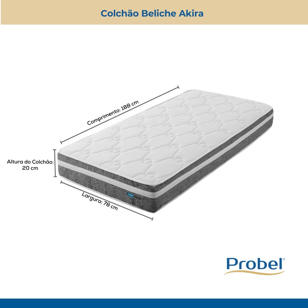 Colchão Beliche Mola Ensacada Probel Akira (78x188x20cm) - Imagem 7