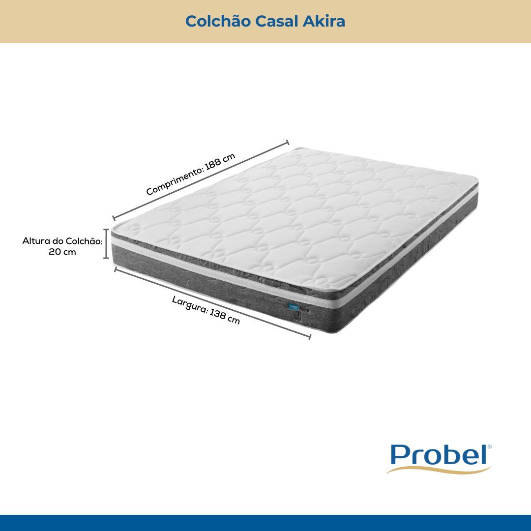 Colchão Casal Mola Ensacada Probel Akira (138x188x20cm) - Imagem 7
