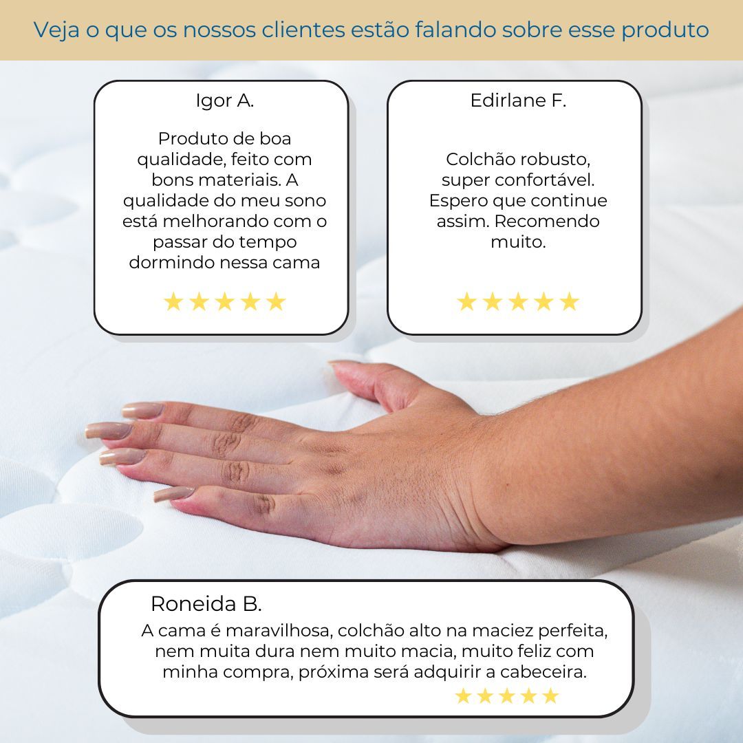 Colchão King Mola Ensacada Probel Bari (193x203x32cm) - Imagem 8