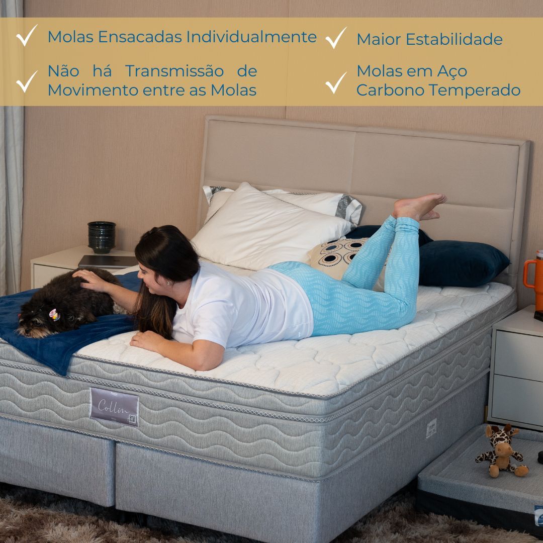 Conjunto Box Queen Mola Ensacada Probel Collin (158x198x56cm) - Imagem 2