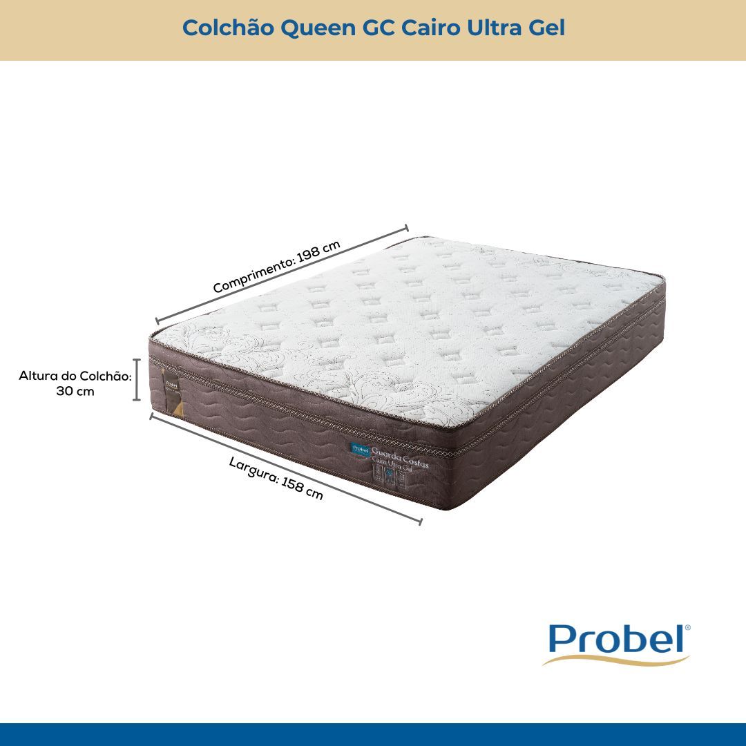 Colchão Queen Mola Ensacada Probel Cairo Ultra Gel (158x198x30cm) - Imagem 7