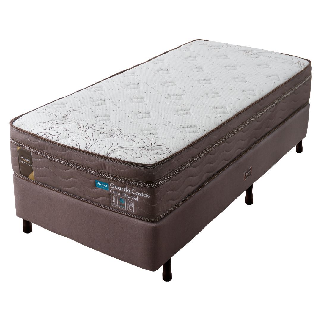 Conjunto Box Solteiro Mola Ensacada Probel Cairo Ultra Gel (88x188x56cm)