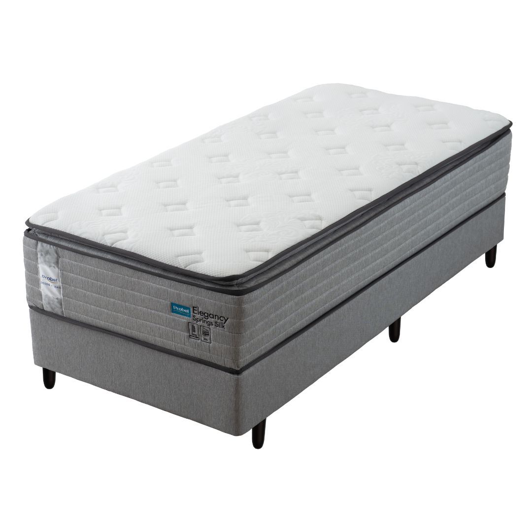 Conjunto Box Solteiro Mola Ensacada Probel Elegancy Springs (88x188x60cm)